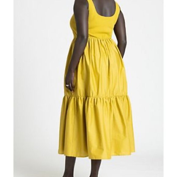 eloquii mixed fabric dress - Picture 4 of 6